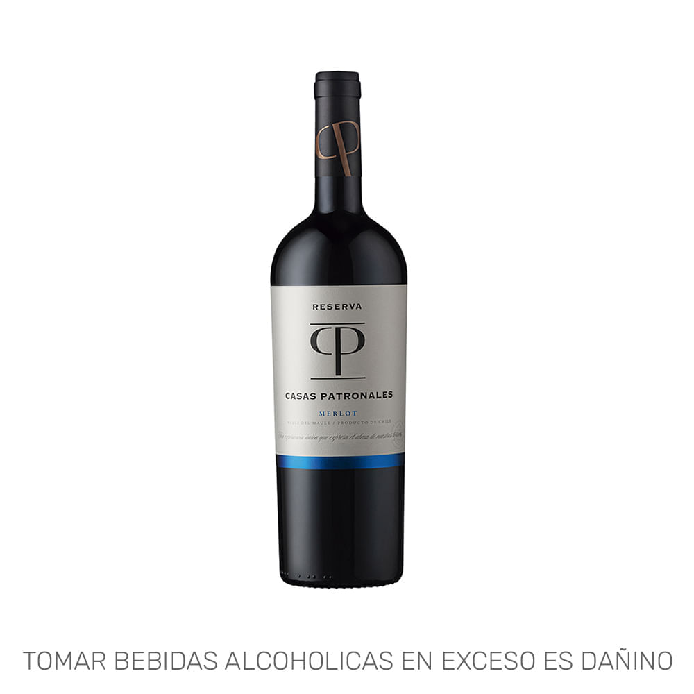 Vino Tinto CASAS PATRONALES Reserva Merlot Botella 750ml