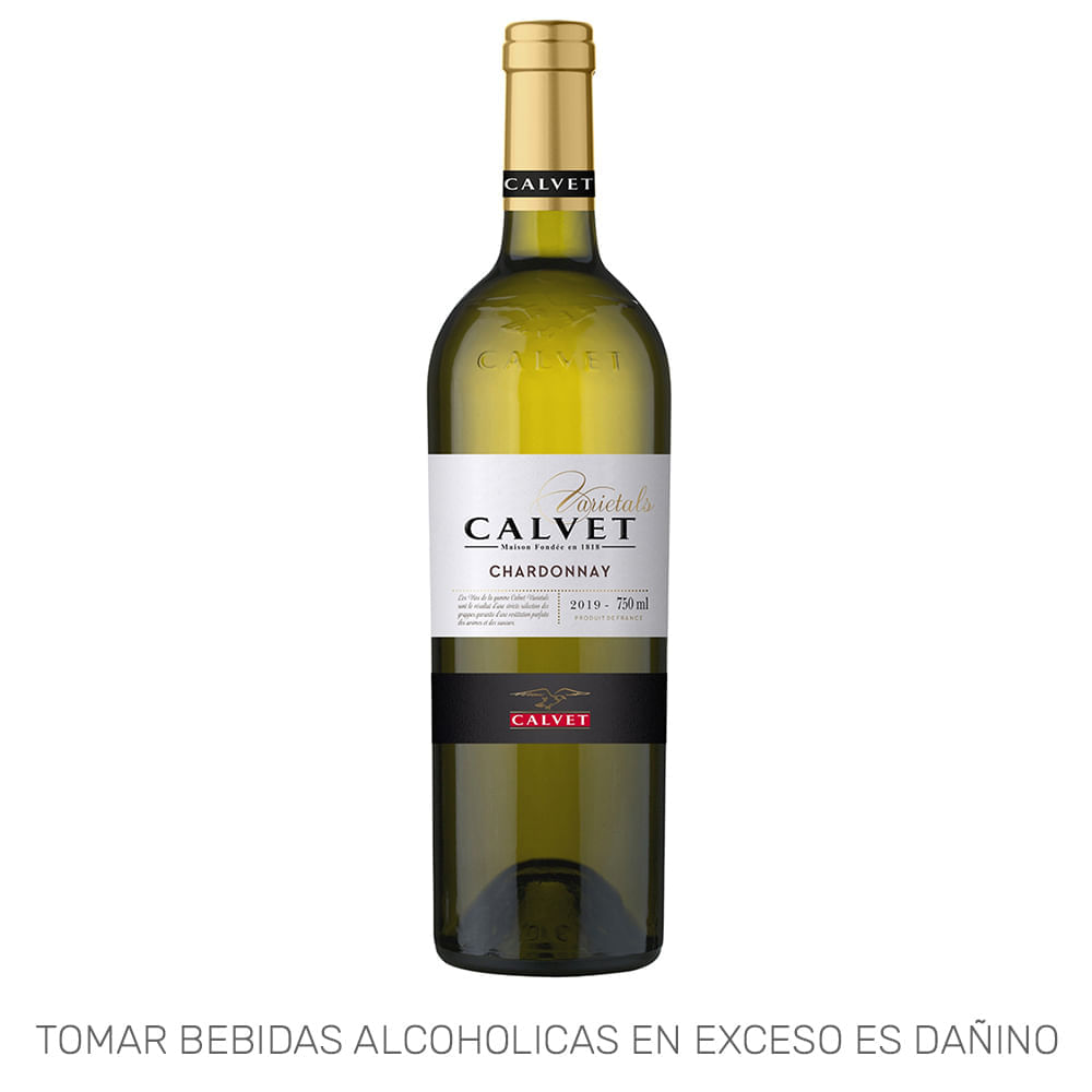 Vino Blanco CALVET Chardonnay Botella 750ml Vino Blanco CALVET Chardonnay Botella 750ml