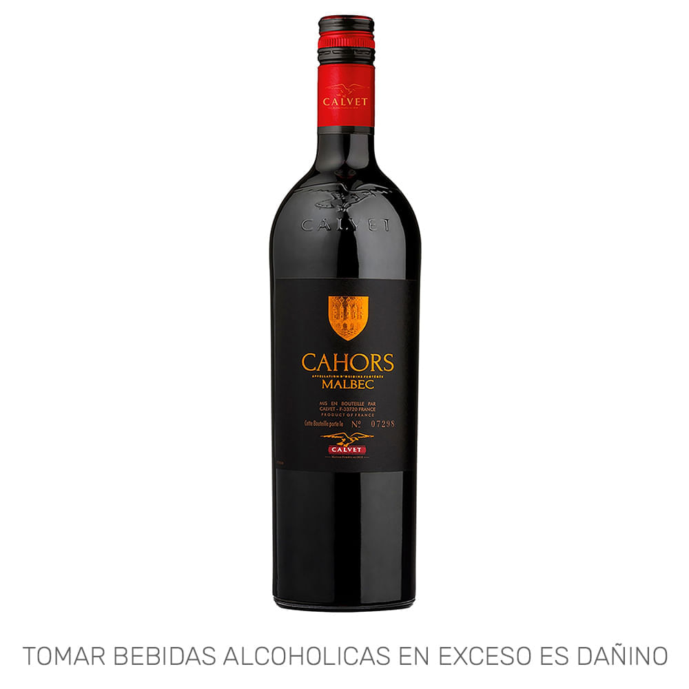 Vino Tinto CALVET Cahors Malbec Botella 750ml