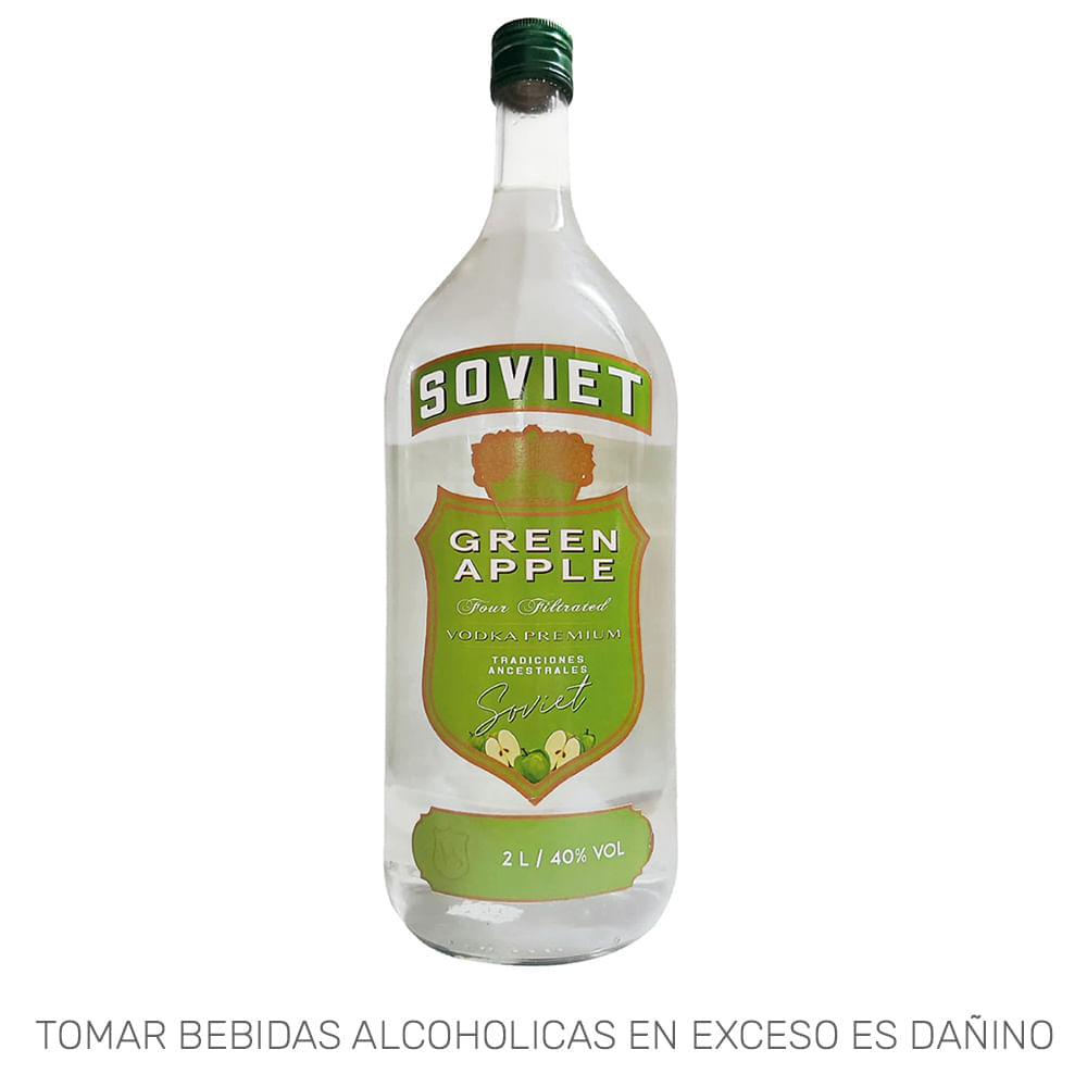 Vodka SOVIET Green Apple Botella 2L