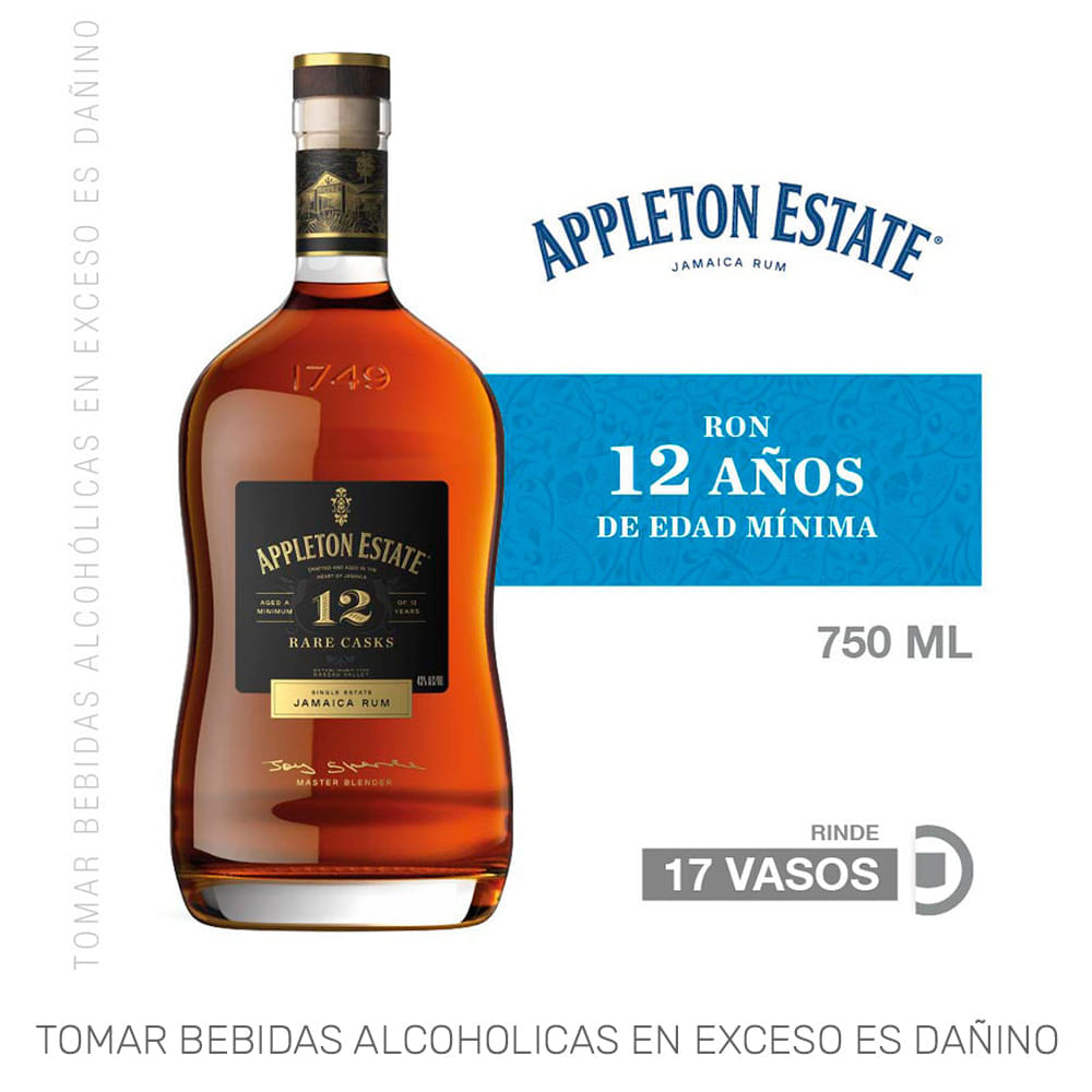 Ron APPLETON ESTATE 12 Años Botella 750ml Ron APPLETON ESTATE 12 Años Botella 750ml