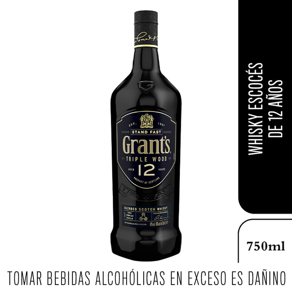 Whisky GRANT'S 12 Años Botella 750ml