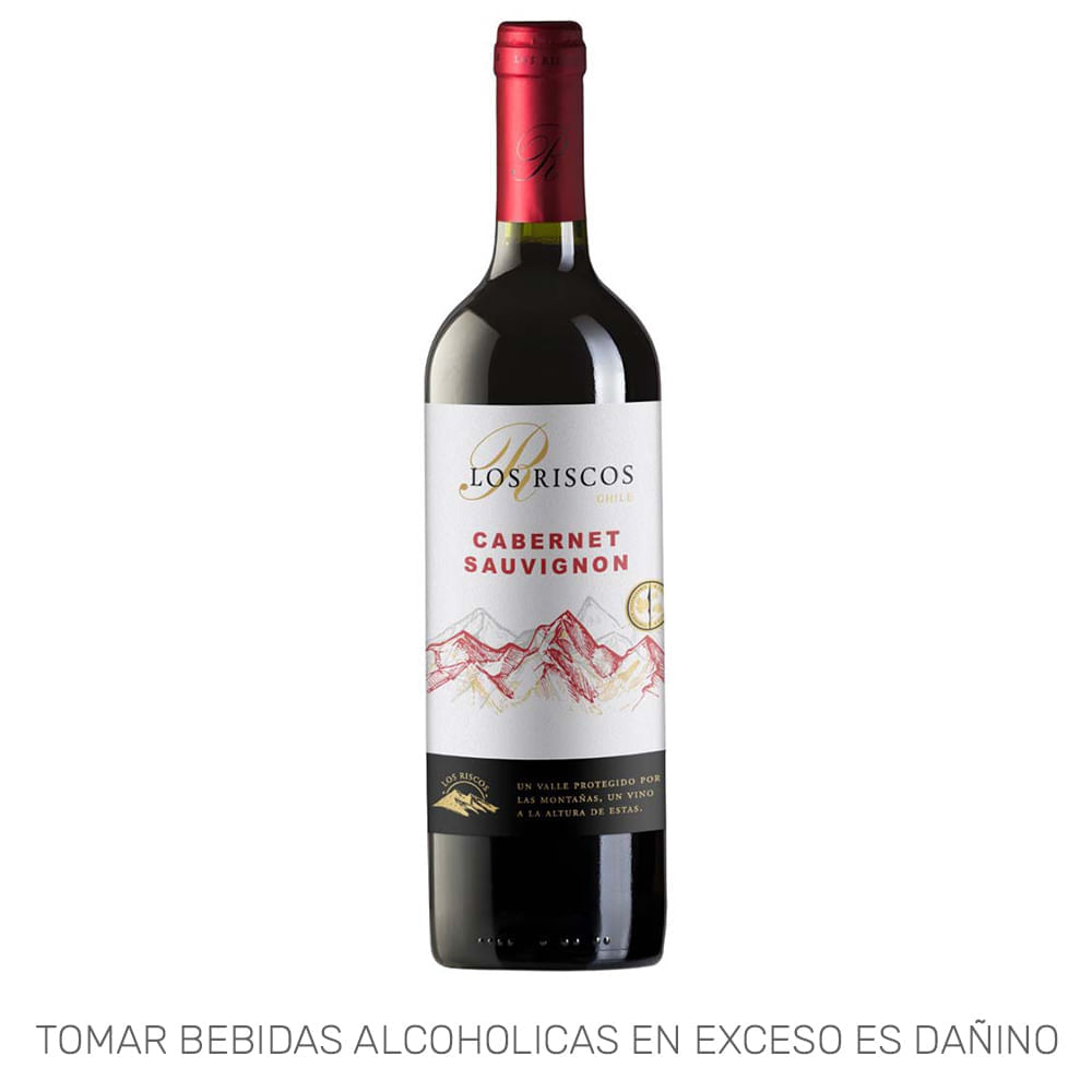 Vino Tinto LOS RISCOS Cabernet Sauvignon Botella 750ml