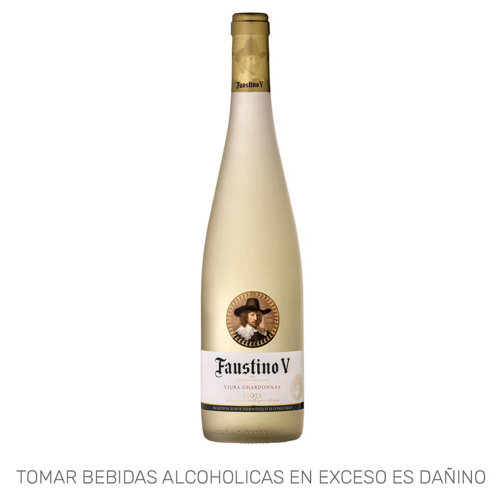 Vino Blanco FAUSTINO Blend Viura Chardonnay Botella 750ml