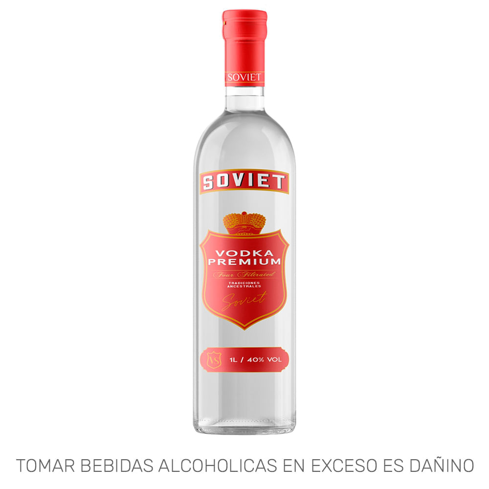 Vodka SOVIET Premium Botella 1L Vodka SOVIET Premium Botella 1L