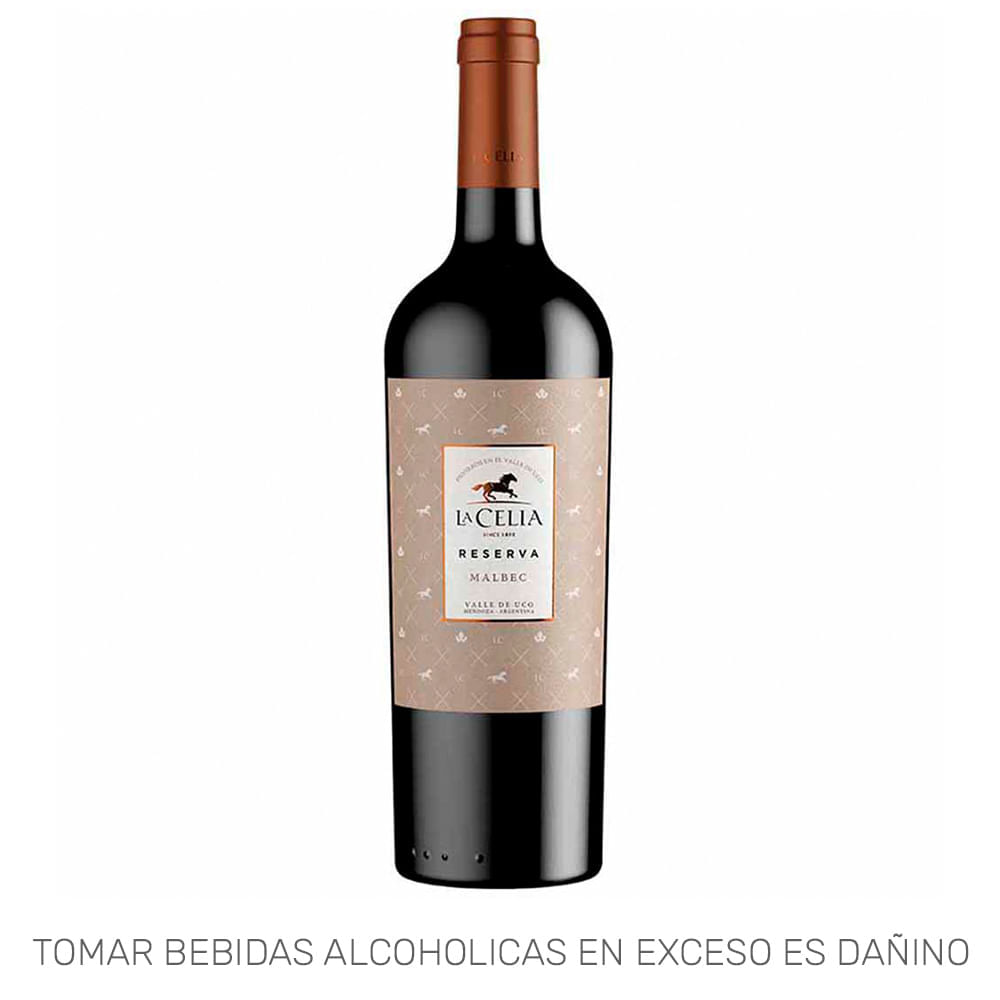 Vino Tinto F. LA CELIA Reserva Malbec Botella 750ml