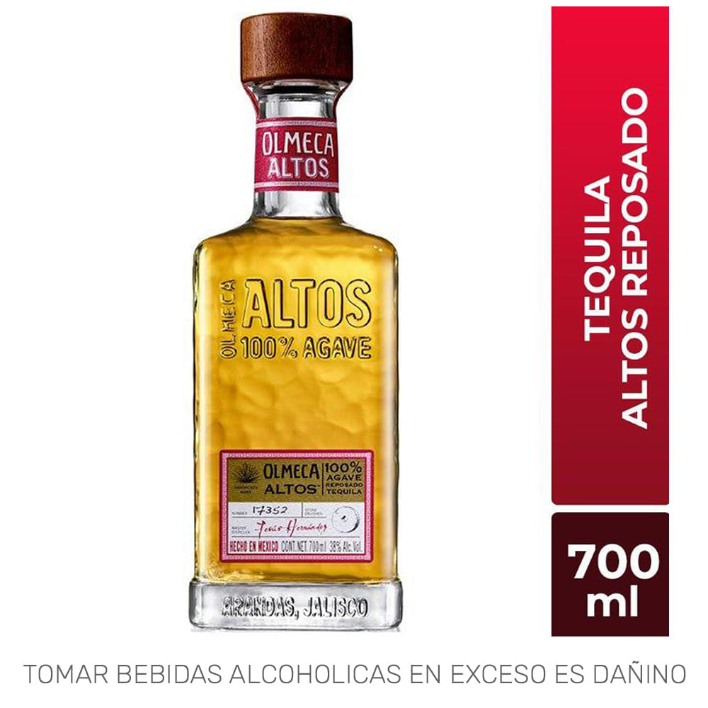 Tequila OLMECA ALTOS Reposado Botella 700ml