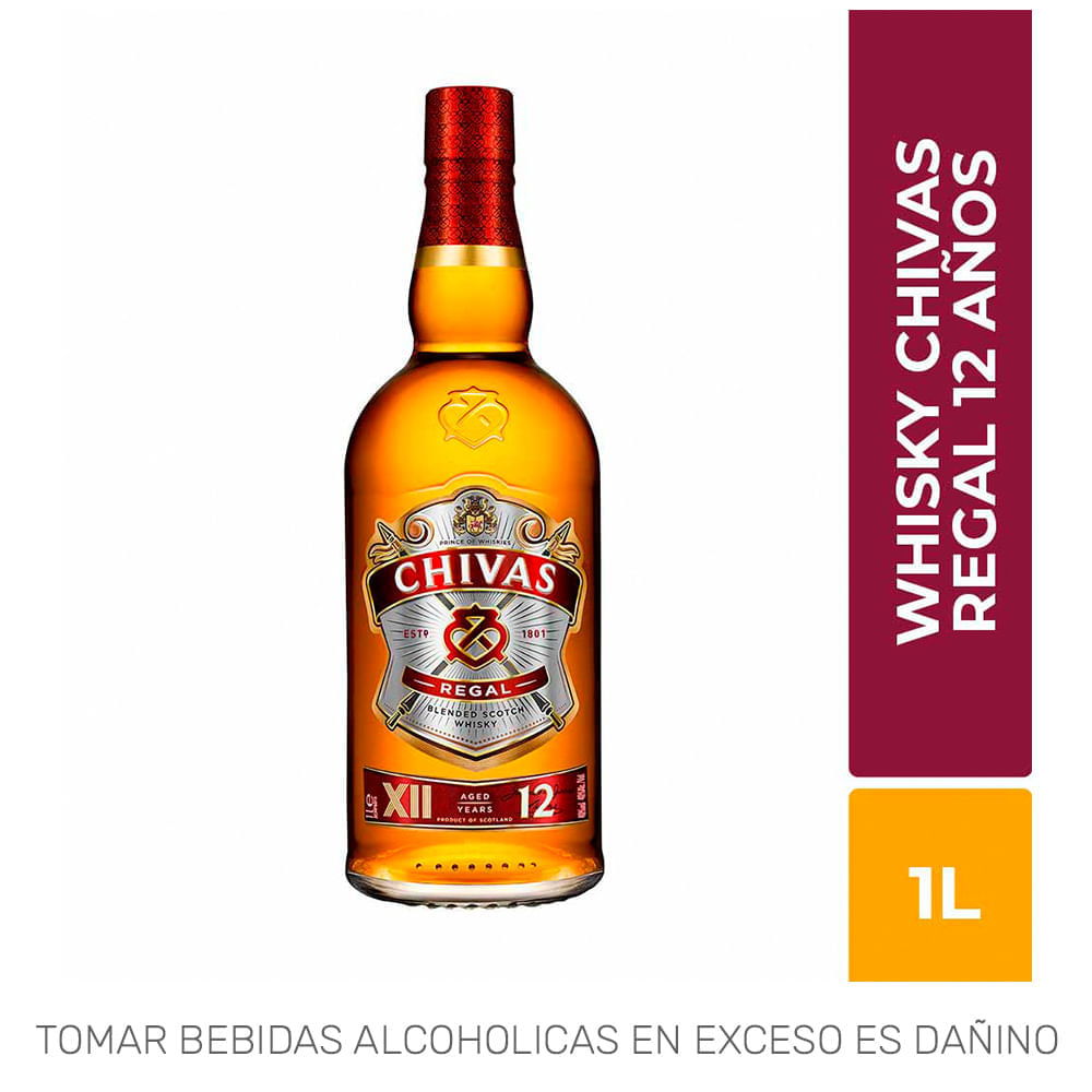 Whisky CHIVAS REGAL 12 Años Botella 1L Whisky CHIVAS REGAL 12 Años Botella 1L