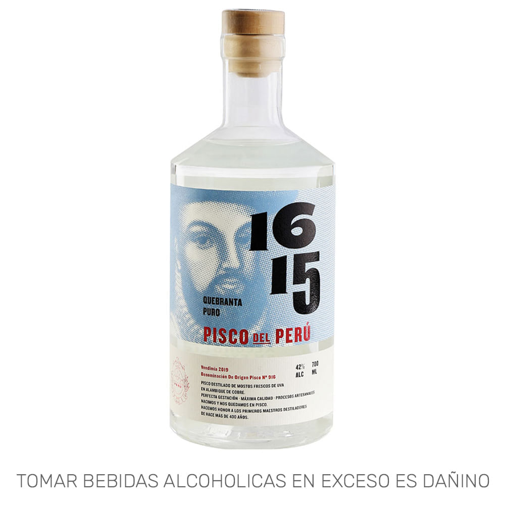 Pisco 1615 Quebranta Botella 700ml