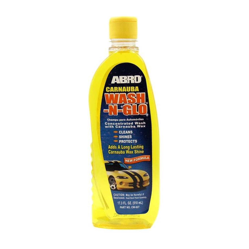 ABRO Shampoo Para Autos con Cera Carnauba WASH-N-GLO 510mL