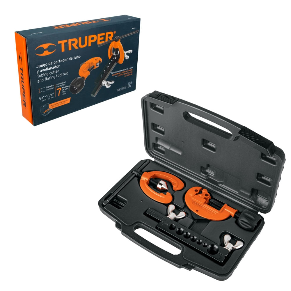 Juego de Cortador de Tubo y Avellanador Truper JCA-3 12871