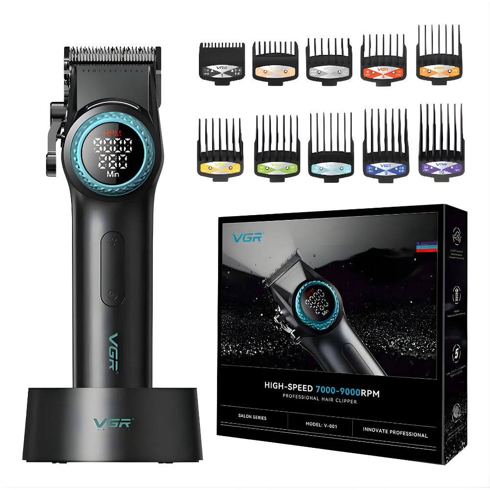 Máquina De Barbería Vgr V-001 Profesional Metálica 9000 Rpm