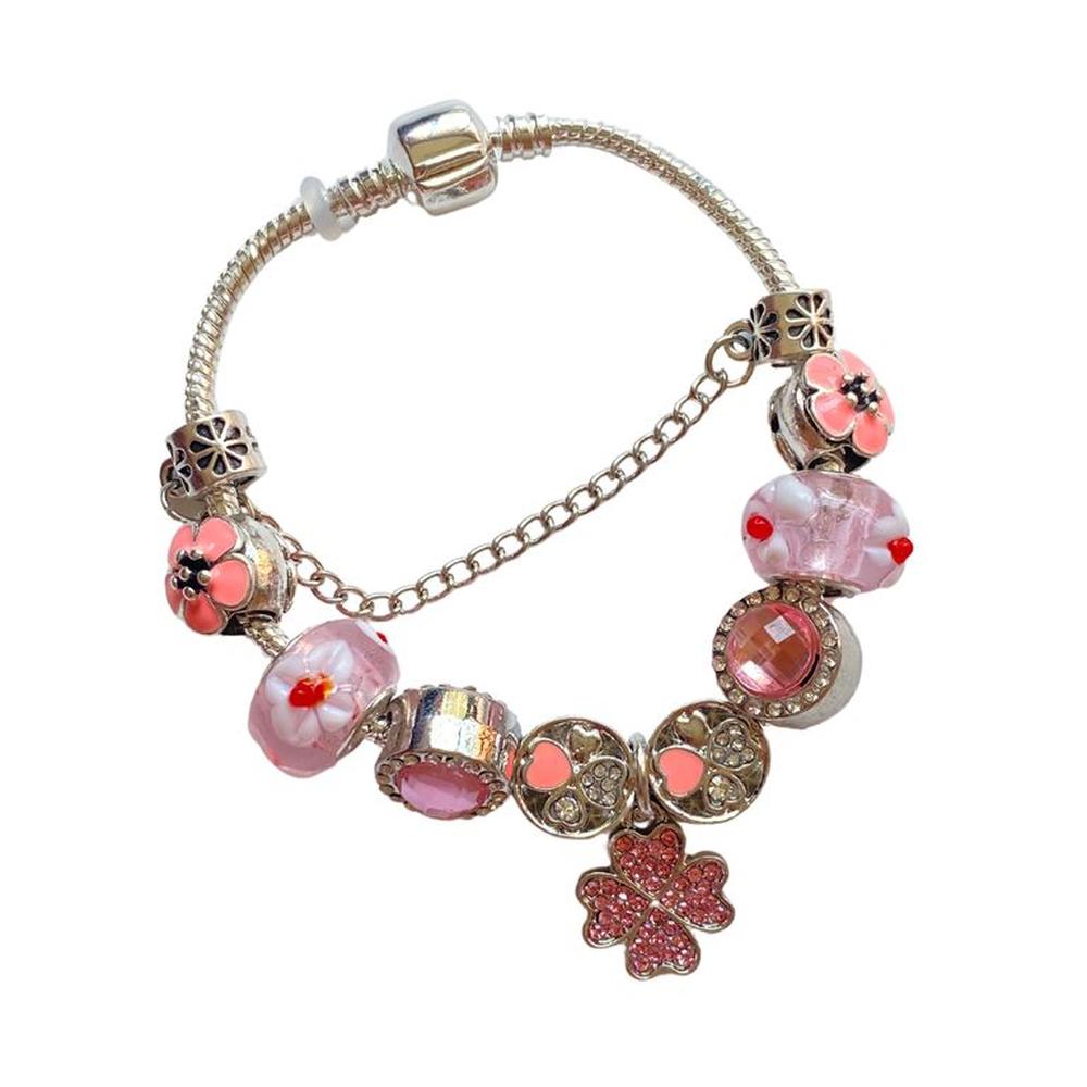 Pulsera mujer con Charms Sentia Rosa - 19cm
