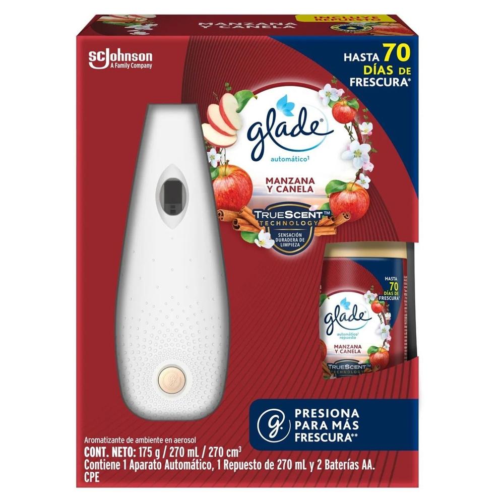 Aromatizador Glade Automatico Manzana y Canela 270ml