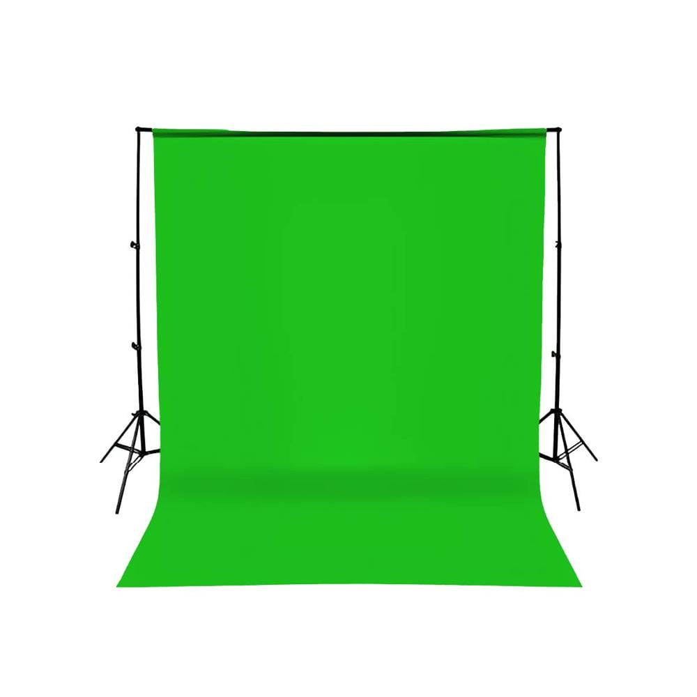 KIT STUDIO FONDO FOTOGRAFICO VERDE 3X4 METROS Y PARANTE