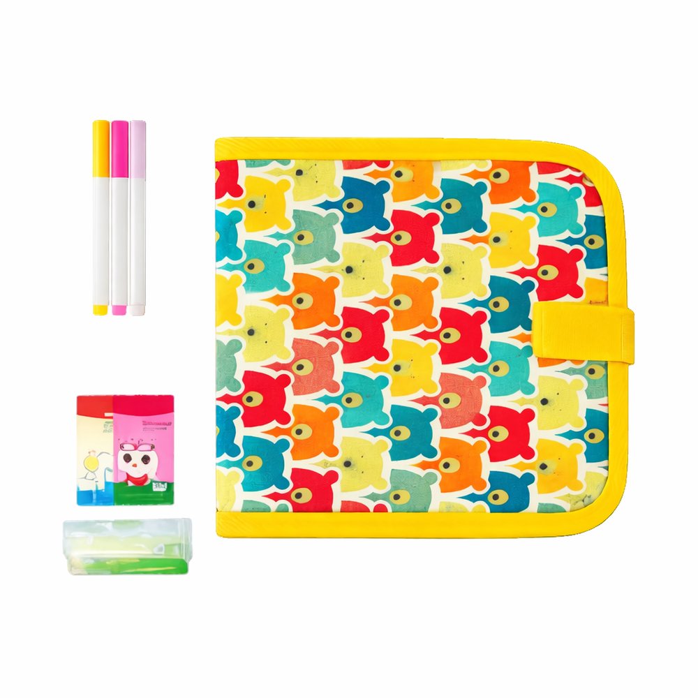 Libro pizarra interactivo para niños diseño ositos amarillo