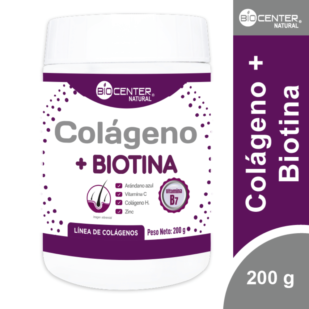 Colágeno Biotina x 200 g - Biocenter Natural