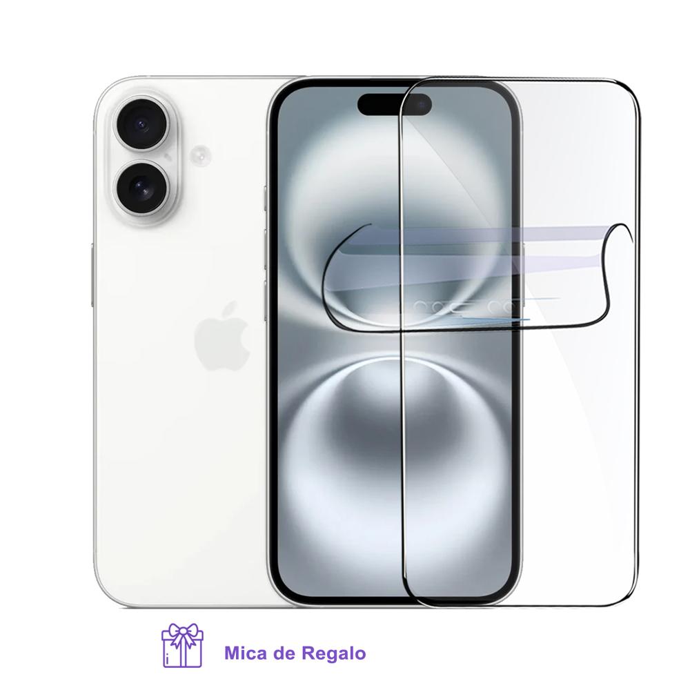 Smartphone Iphone 16 256Gb Version Chip Fisico Blanco + Mica Hidrogel