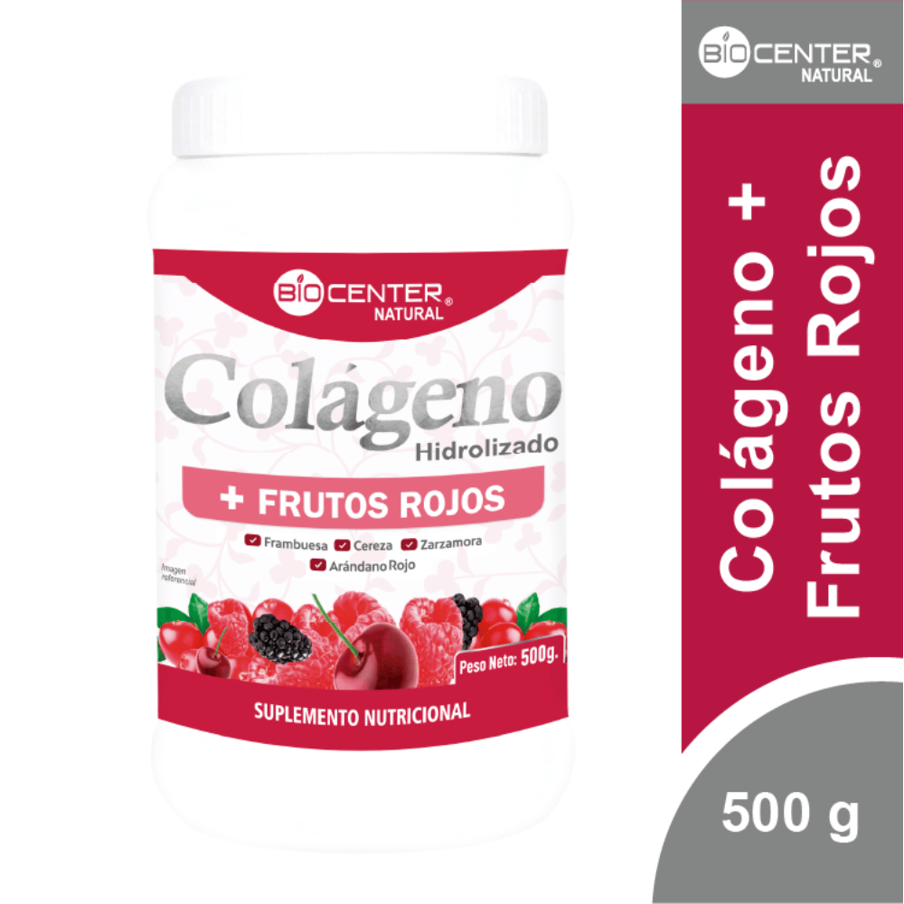 Colágeno Frutos Rojos x 500 g - Biocenter Natural