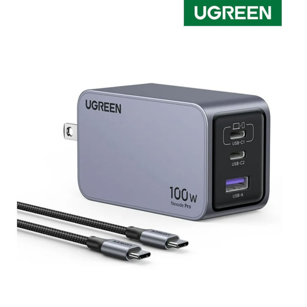 Cargador USB C de 100 W, 3 puertos  carga rápida Para Laptop, Macbook, iPad, Galaxy