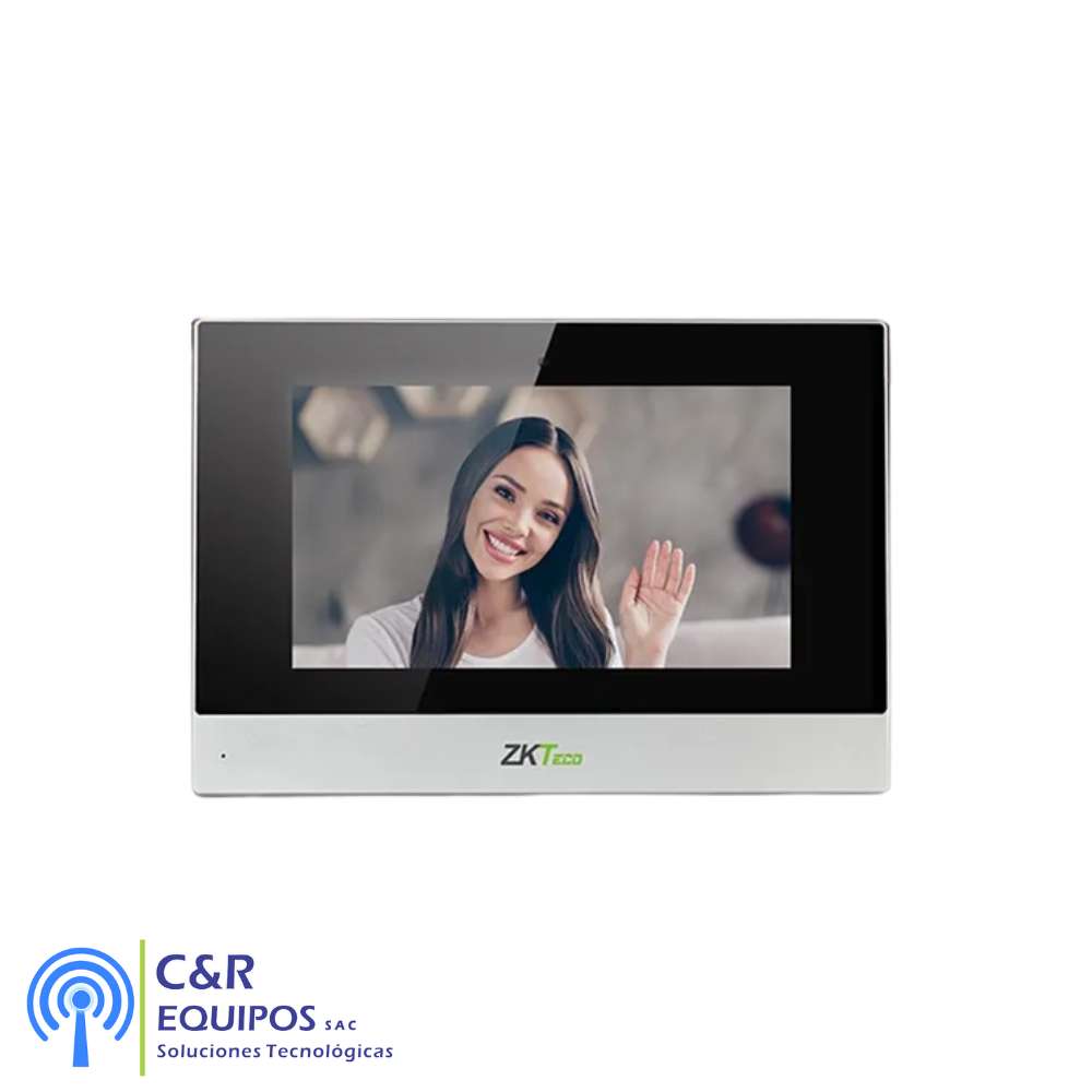 Vt07-b22l - monitor 7 pulg de video portero zkteco compatible ve01-b24l-w - vex-b25l