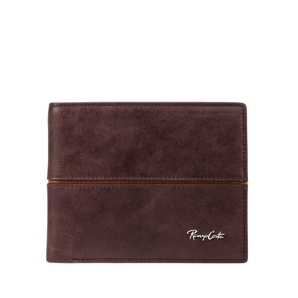 Billetera para Hombre Linea en Contraste con Sencillera Renzo Costa Wlux 19 C6865 4502 34 Coffee