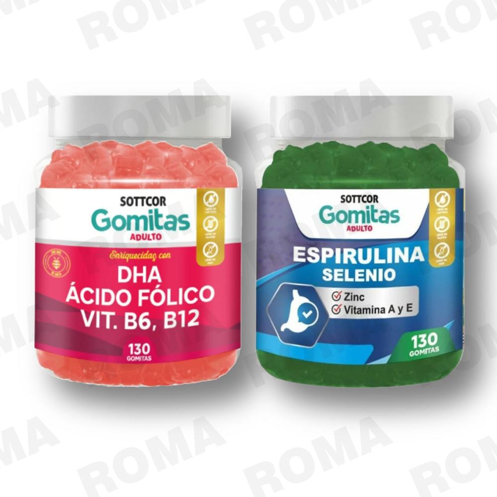 PACK GOMITAS DHA Y  ESPIRULINA SOTTCOR LABS