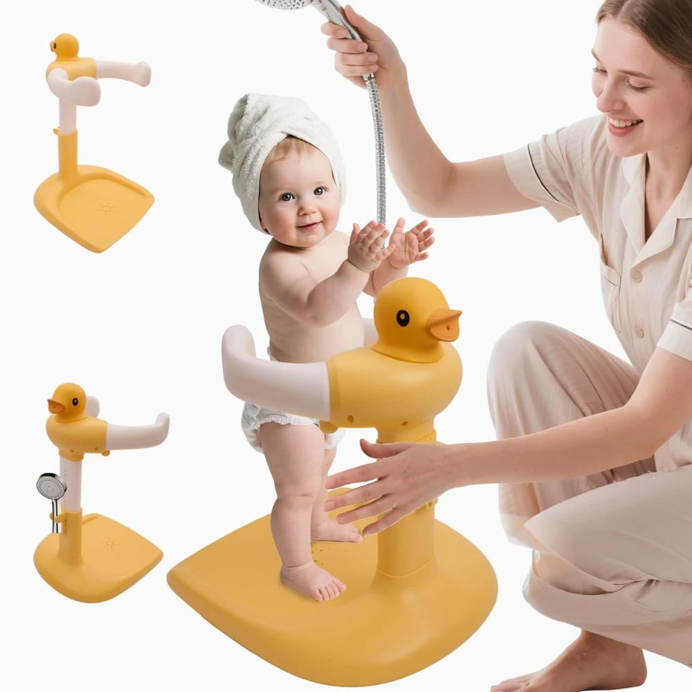 SOPORTE DE BAÑO DE PIES PARA BEBE AMARILLO - PATITO
