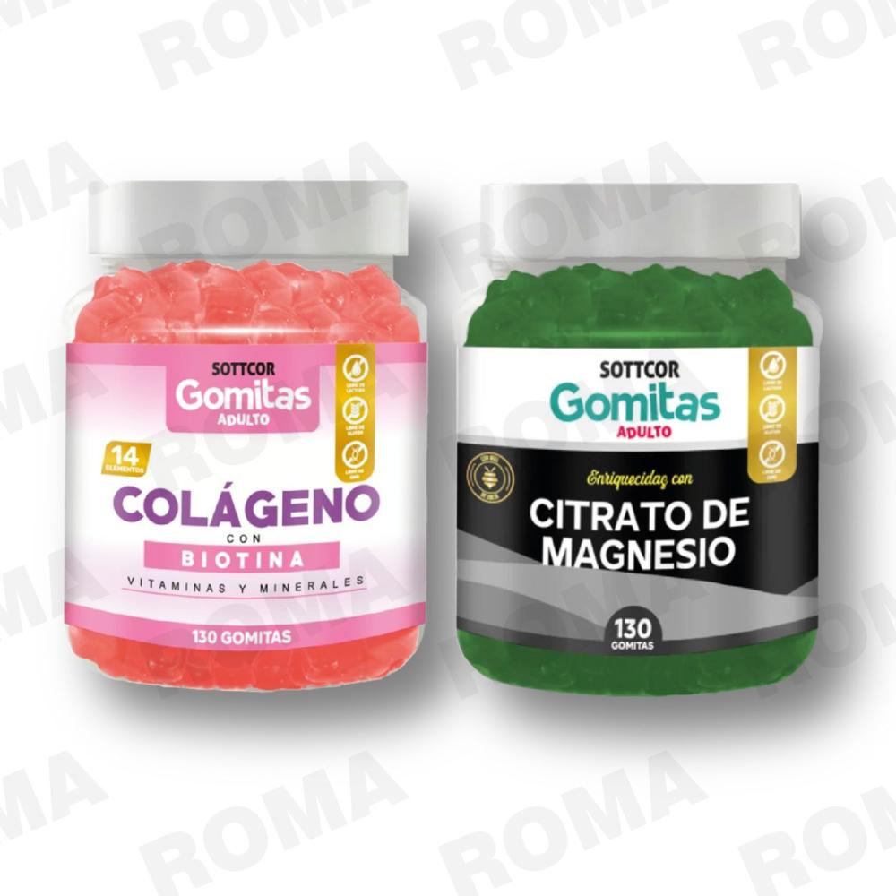 PACK GOMITAS COLAGENO Y GOMITAS CITRATO DE MAGNESIO SOTTCOR LABS