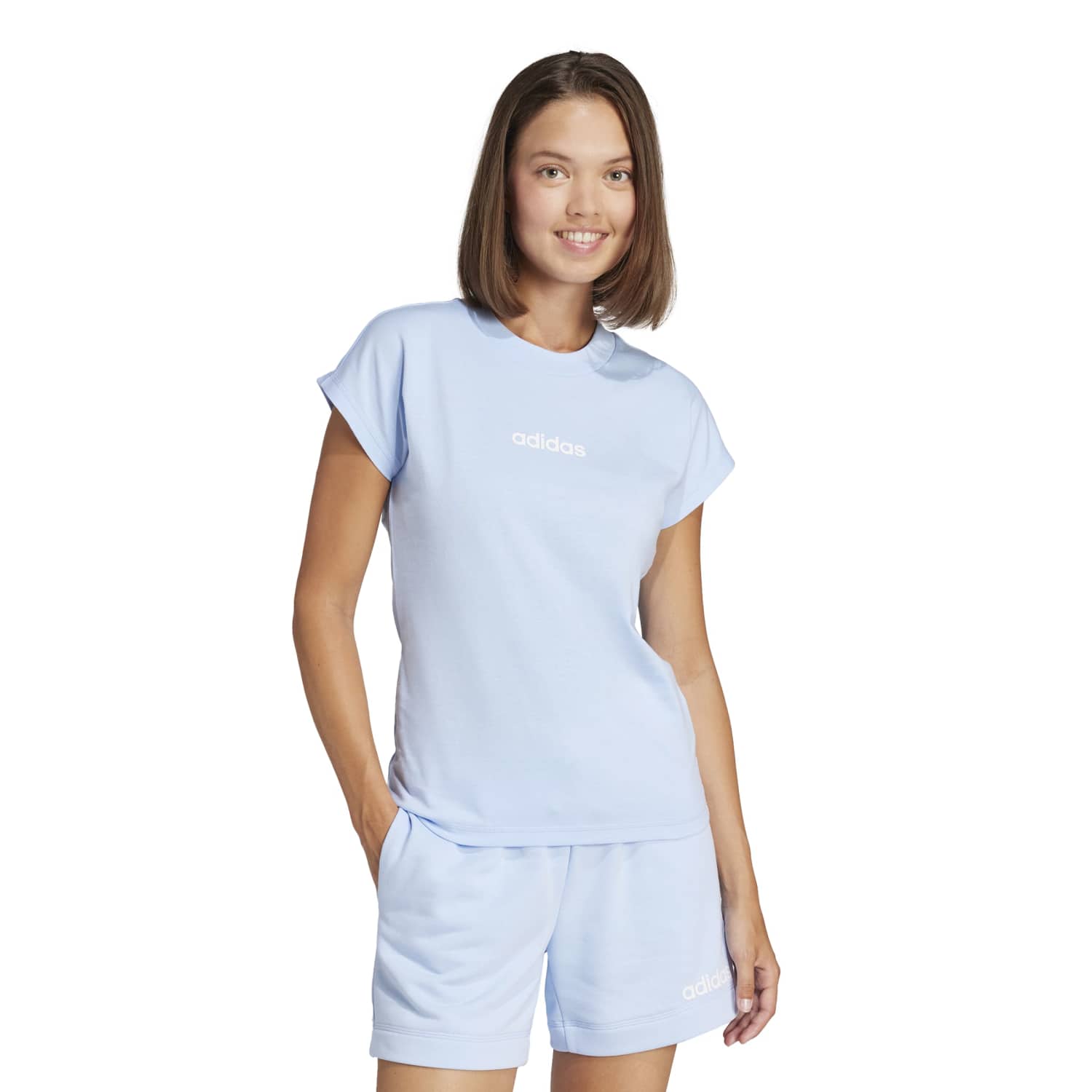 Polo Deportivo Adidas Mujer W Lin Sj T Jg8660 Azul