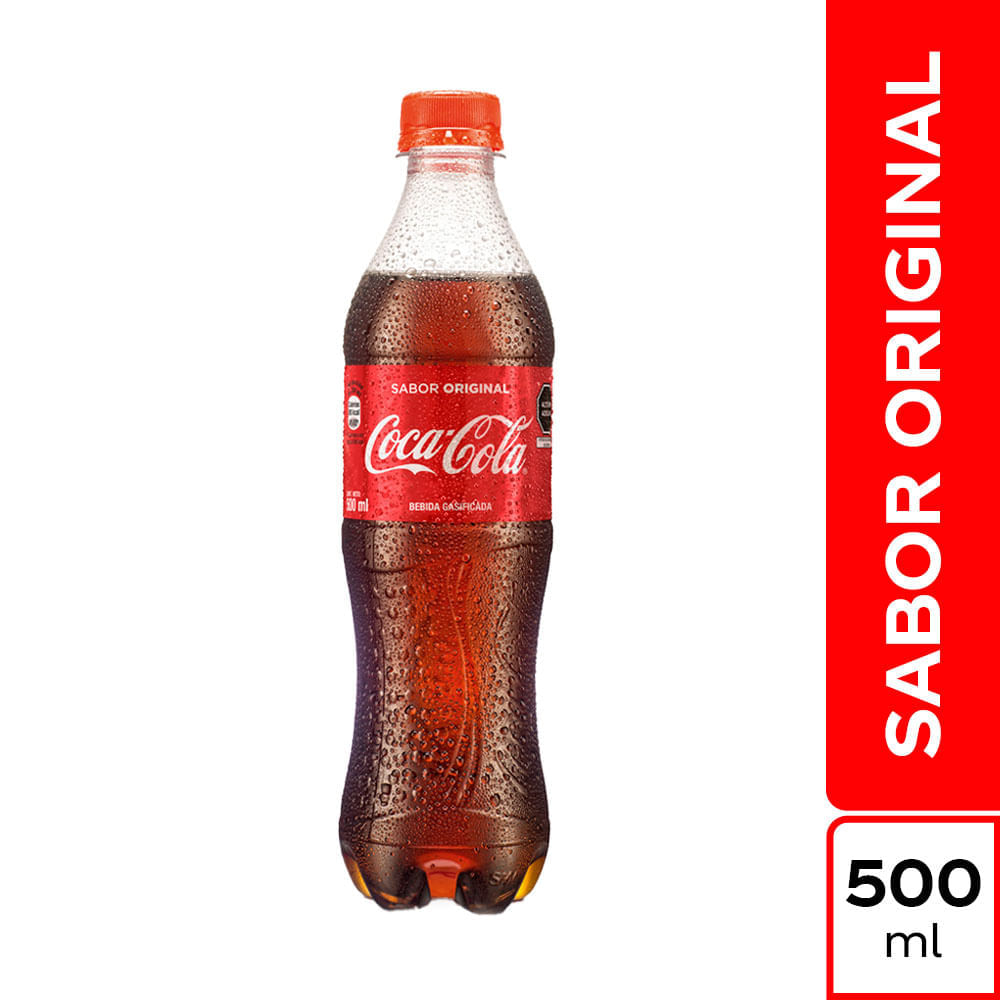 Gaseosa COCA COLA Sabor Original Botella 500ml Gaseosa COCA COLA Sabor Original Botella 500ml