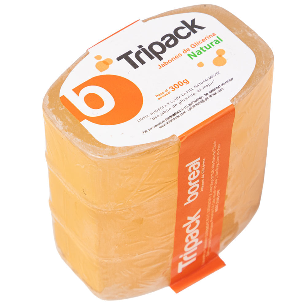 Jabón de Glicerina BOREAL Natural Barra 100g Paquete 3un Jabón de Glicerina BOREAL Natural Barra 100g Paquete 3un