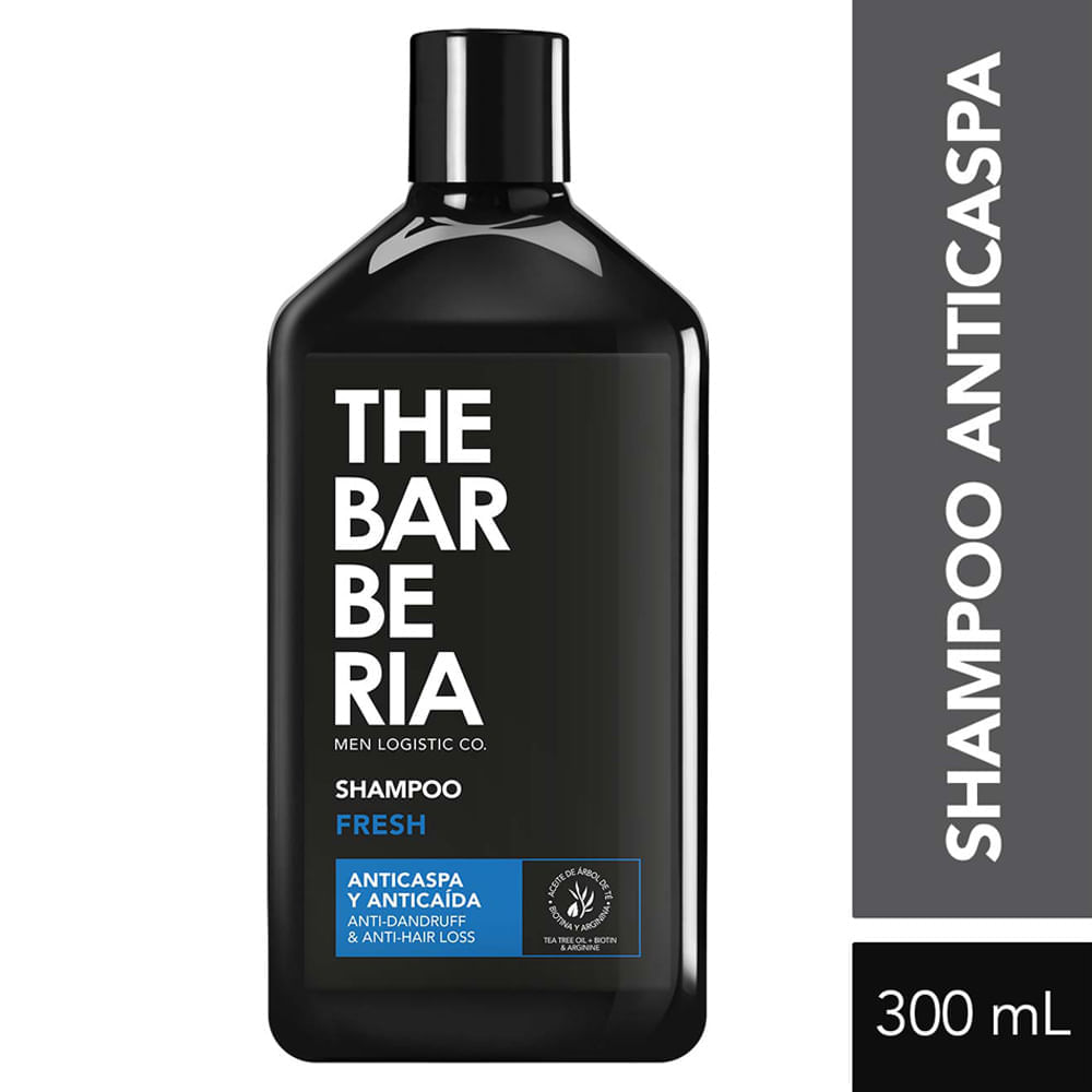 Shampoo THE BARBERIA Anticaspa y Anticaída Frasco 300ml Shampoo THE BARBERIA Anticaspa y Anticaída Frasco 300ml