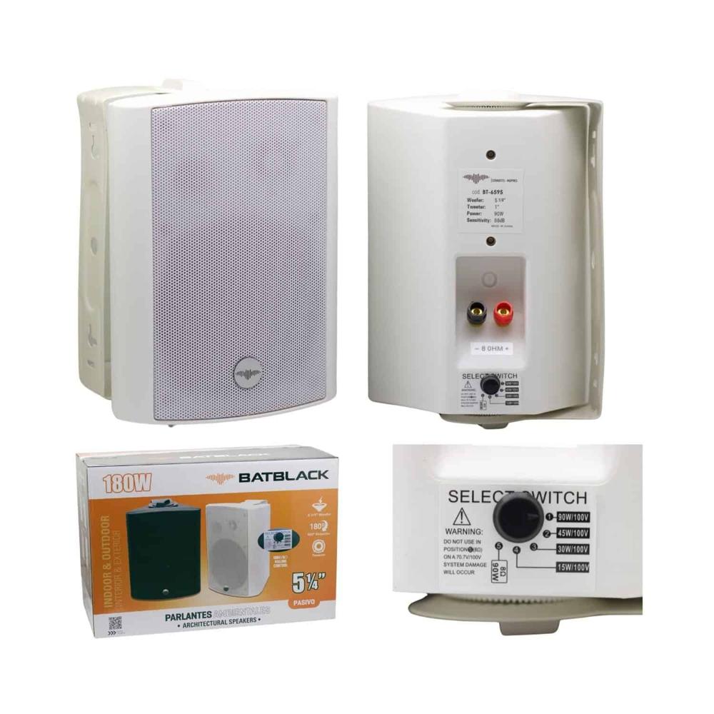 Parlante Ambiental 180W Blanco BT-6595W BATBLACK