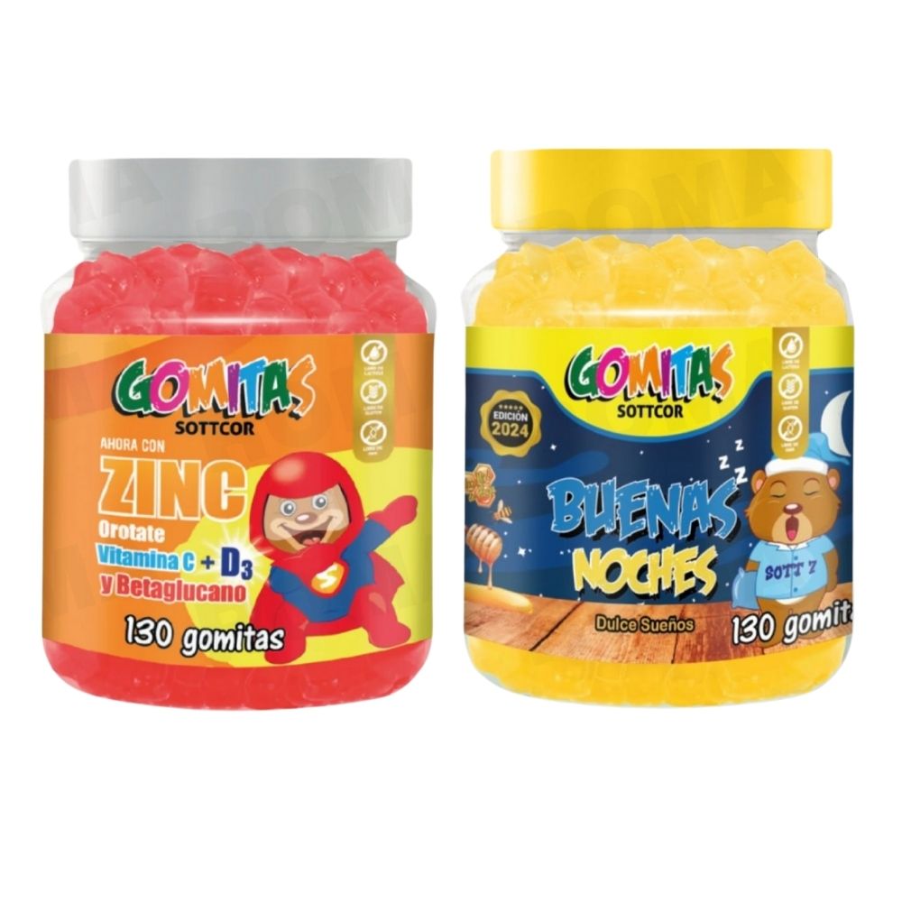 PACK 2 GOMITAS ZINC OROTATE NIÑOS+ GOMITAS BUENAS NOCHES NIÑOS