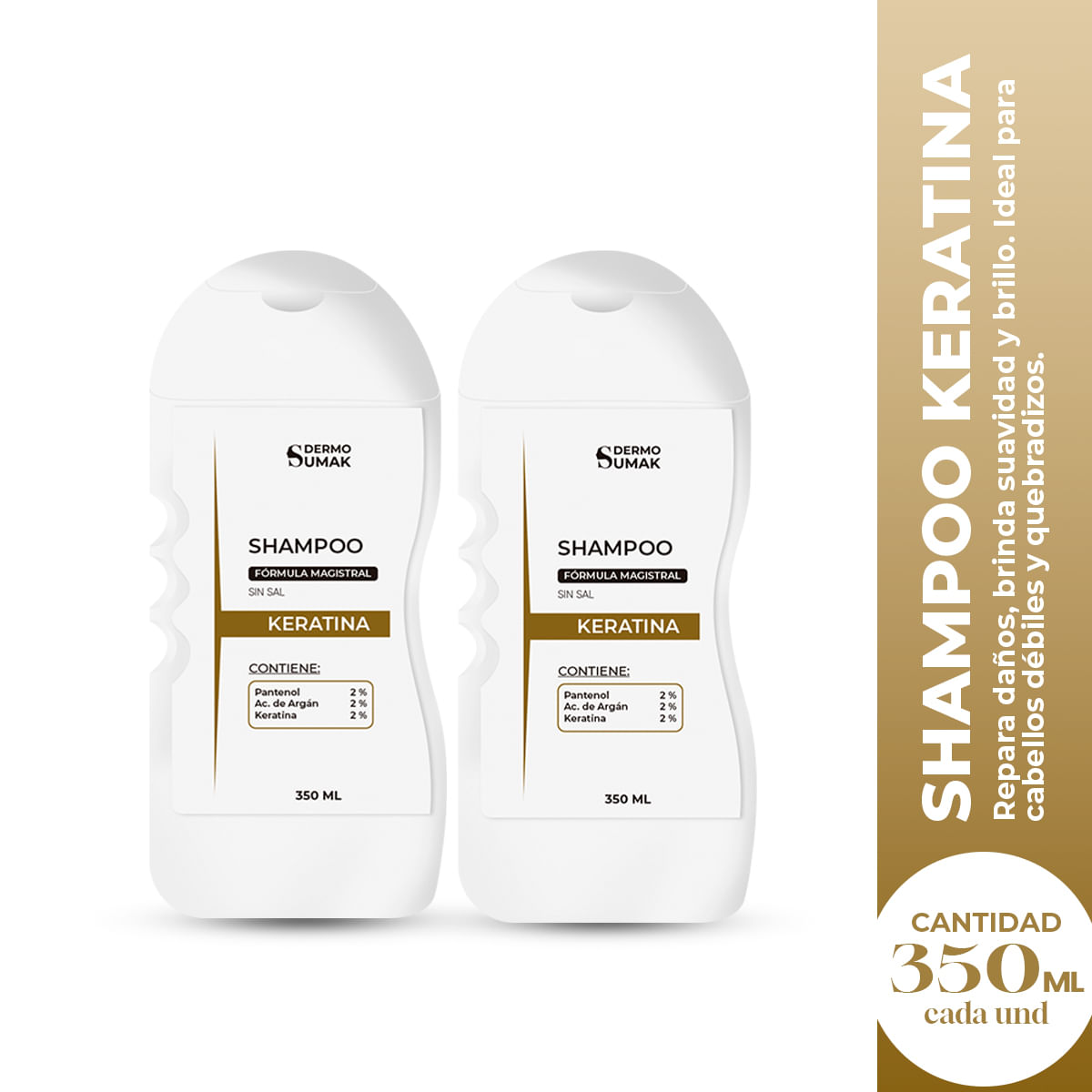 Shampoo Sin Sal Dermavital 350ml Dermo sumak 2 Und