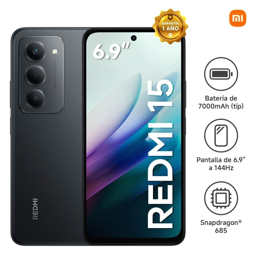 Xiaomi Redmi 15 4G 8GB Ram 256GB Negro REGISTRADO