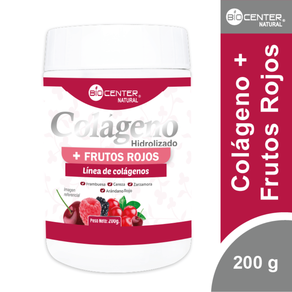 Colágeno Frutos Rojos x 200 g - Biocenter Natural