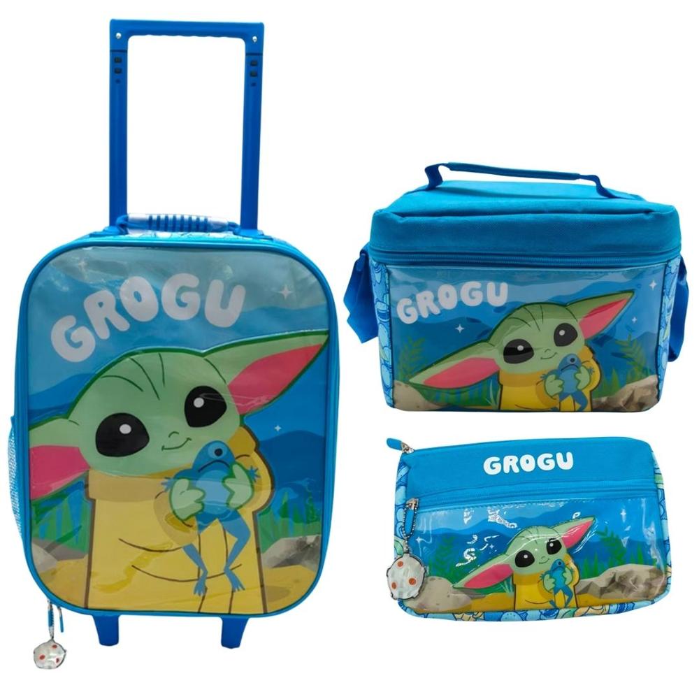 Pack Escolar Maleta Baby Yoda Azul Oficio