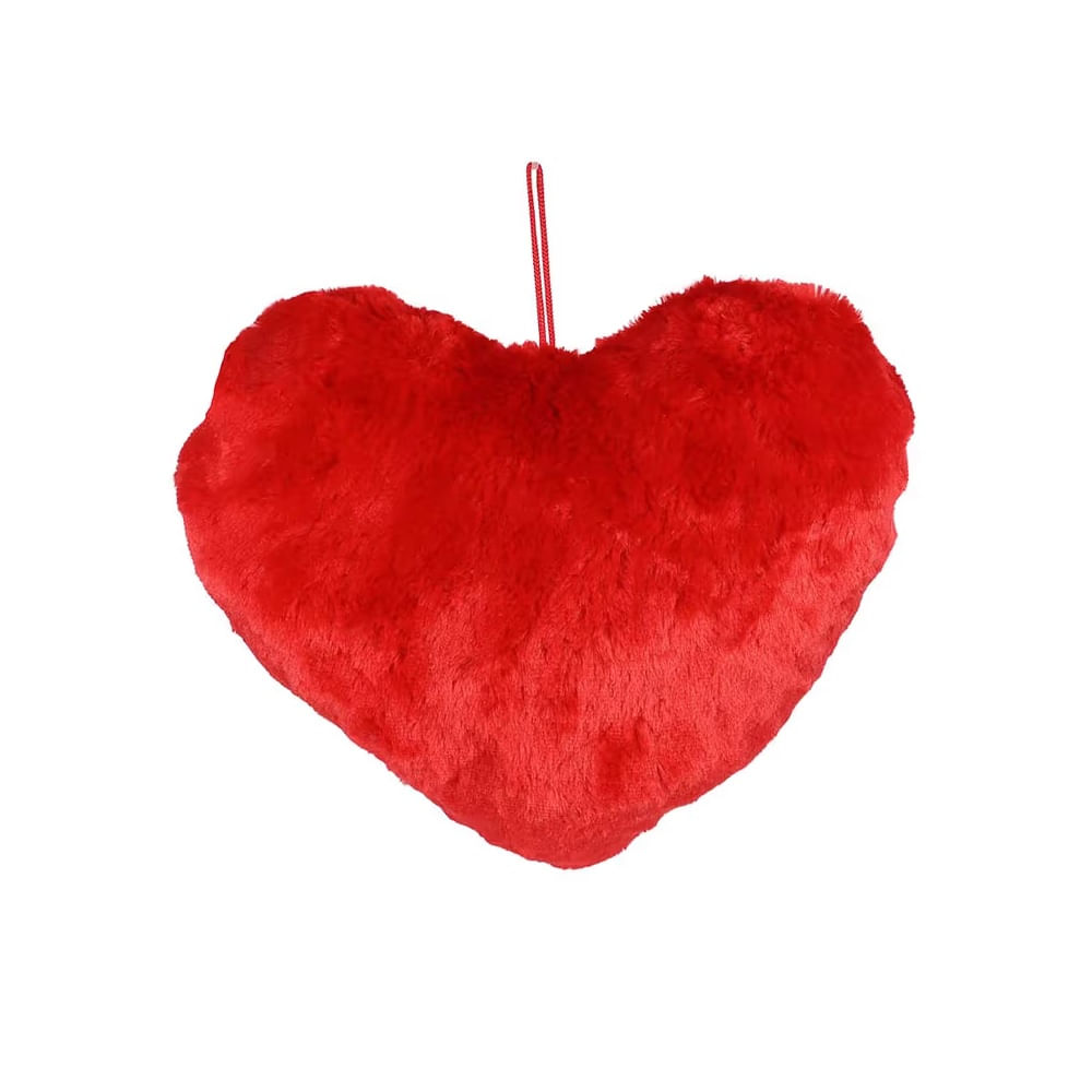 SAN VALENTIN - Corazon de poliester apelpado oscuro