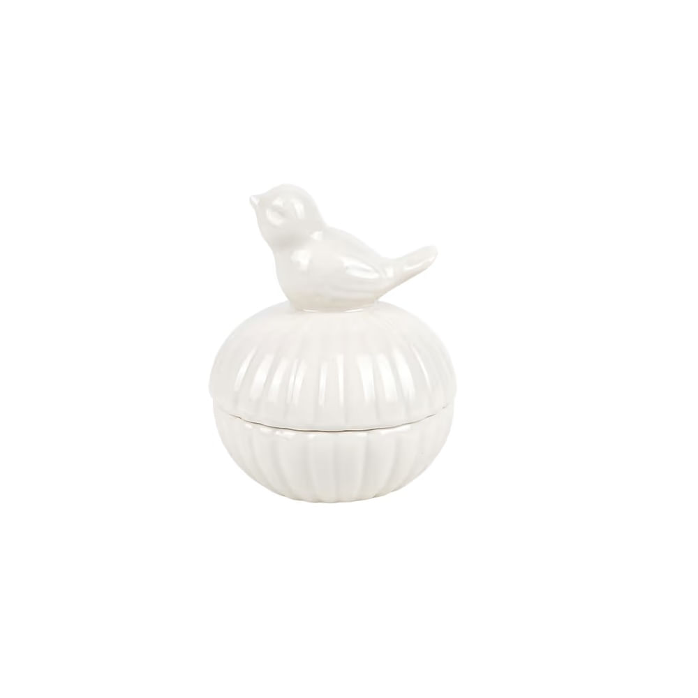 SAN VALENTIN - Joyero de porcelana con relieves blancos