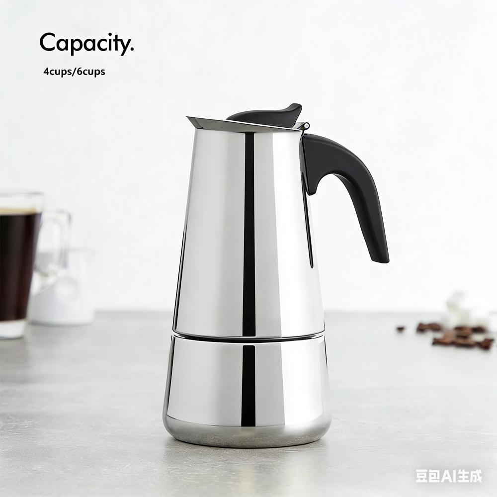 Cafetera Moka italiana en acero 600 ml  12 tazas