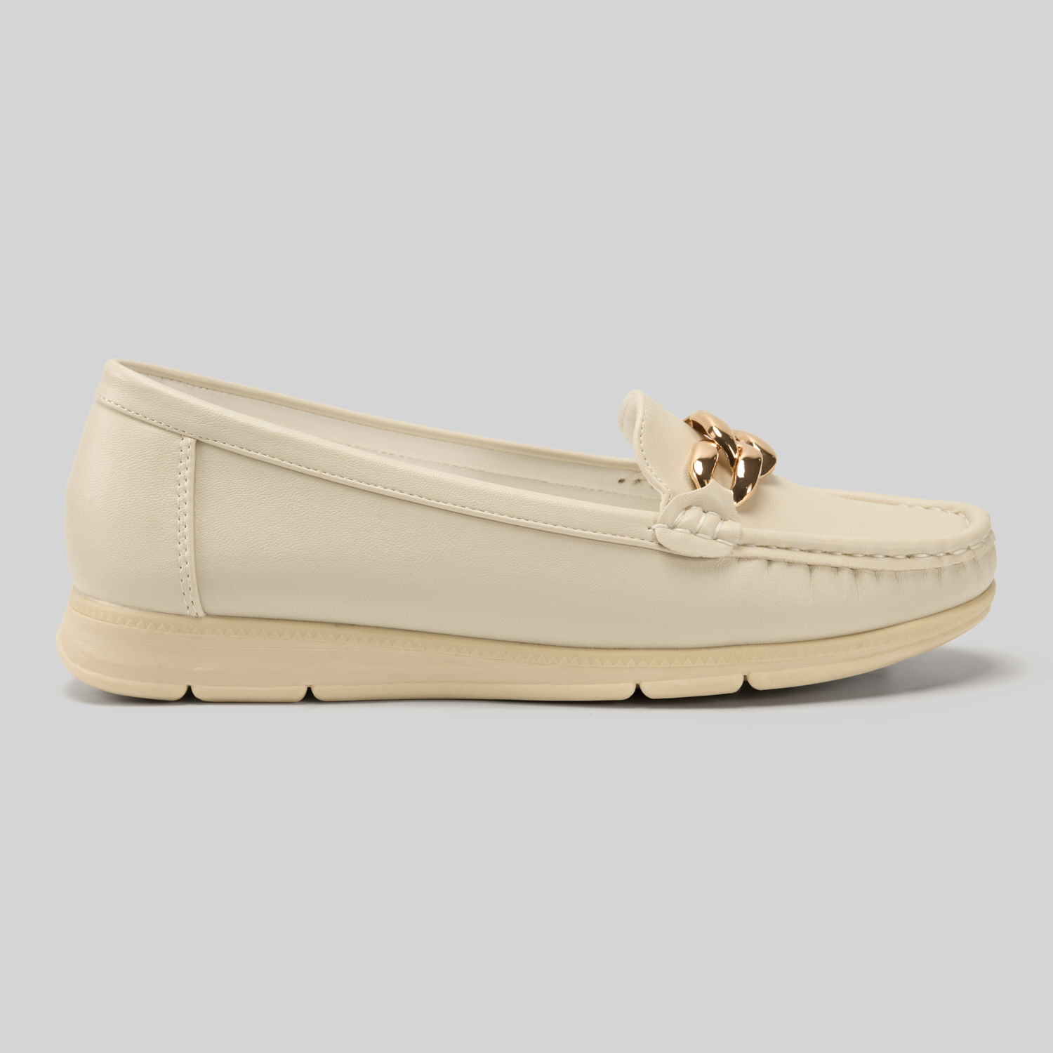 Mocasines Mujer Madison Cadena Off White 36