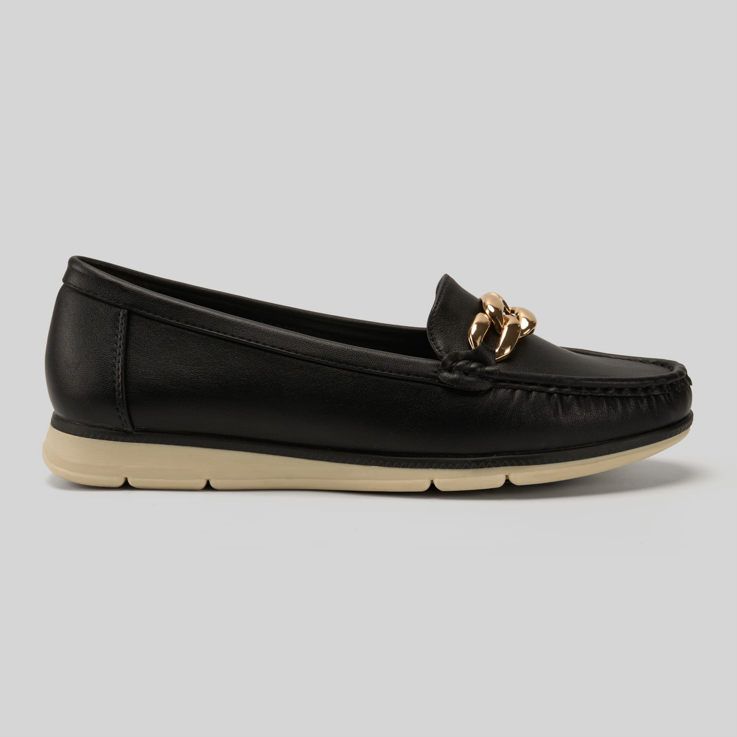 Mocasines Mujer Madison Cadena Negro 37