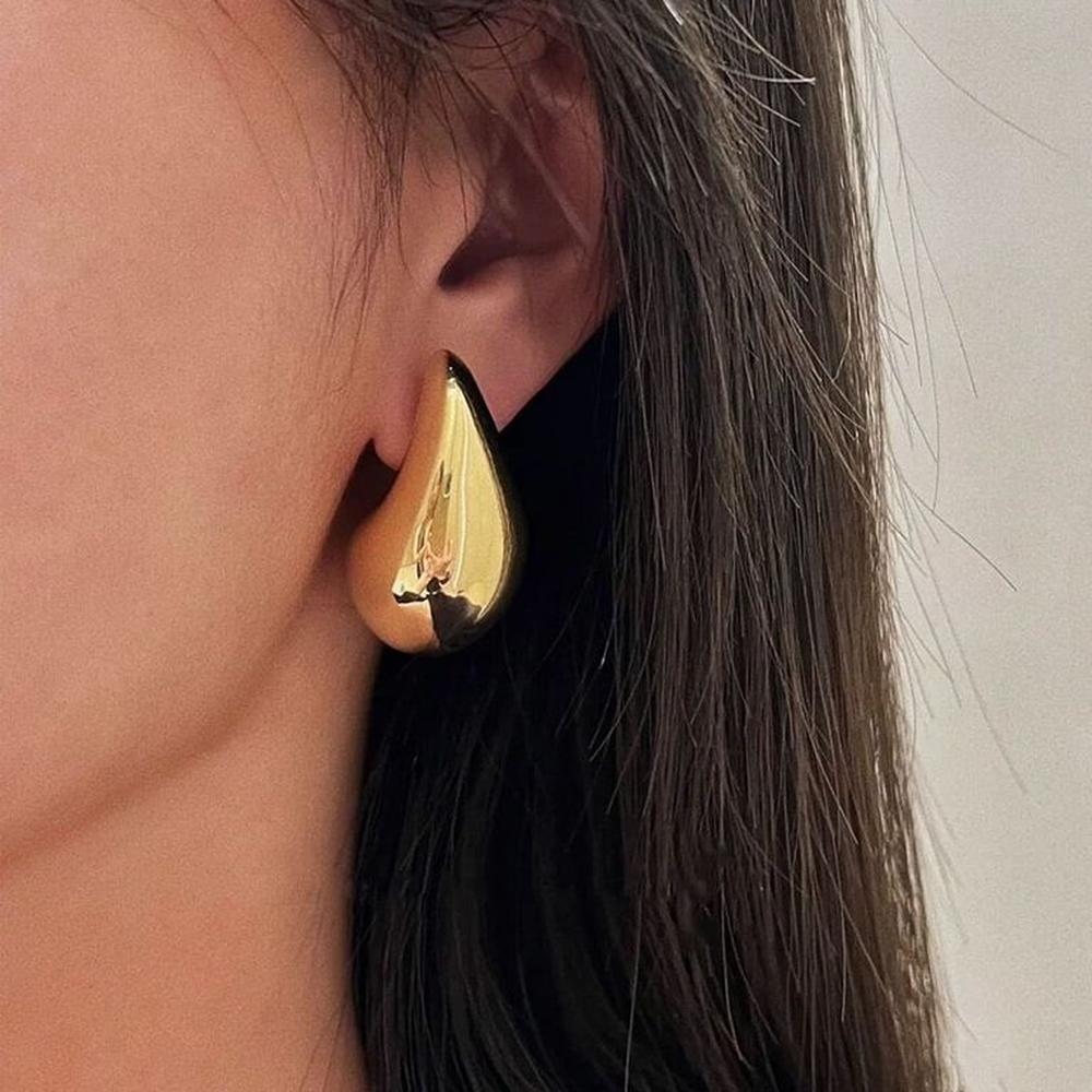 Aretes en forma Gota Mujer Bottega en tendencia 4.5 cm Dorado Aretes en forma Gota Mujer Bottega en tendencia 4.5 cm Dorado