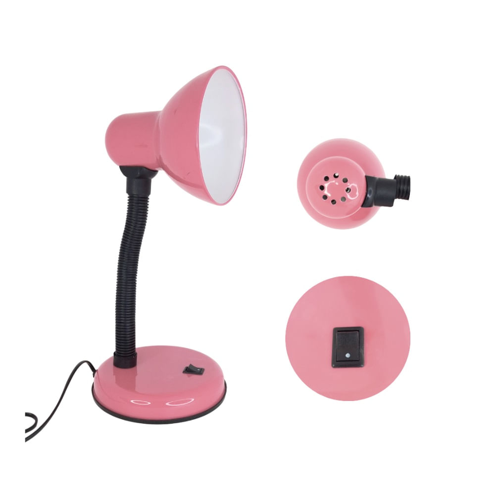Lampara de Escritorio con Base -ROSADO