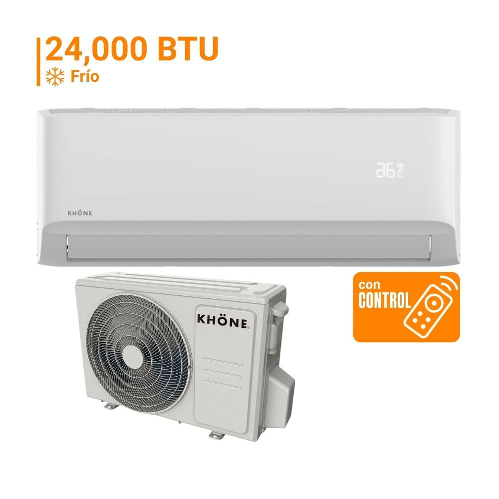 Aire Acondicionado Split 24000 BTU Khöne KMI-24BP1 Inverter R410A Blanco Aire Acondicionado Split 24000 BTU Khöne KMI-24BP1 Inverter R410A Blanco