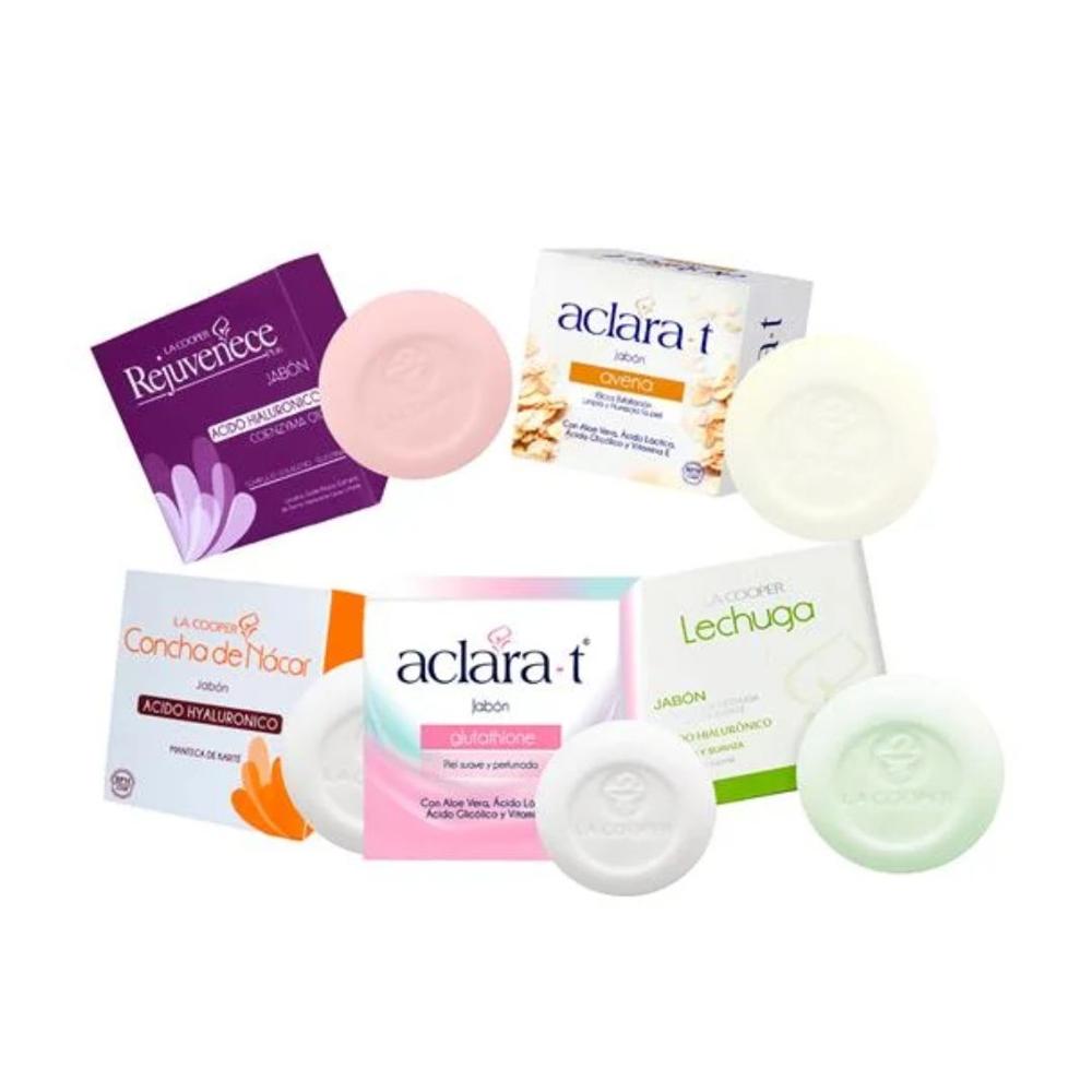 PACK 4 JABON ACLARADOR DE ROSTRO