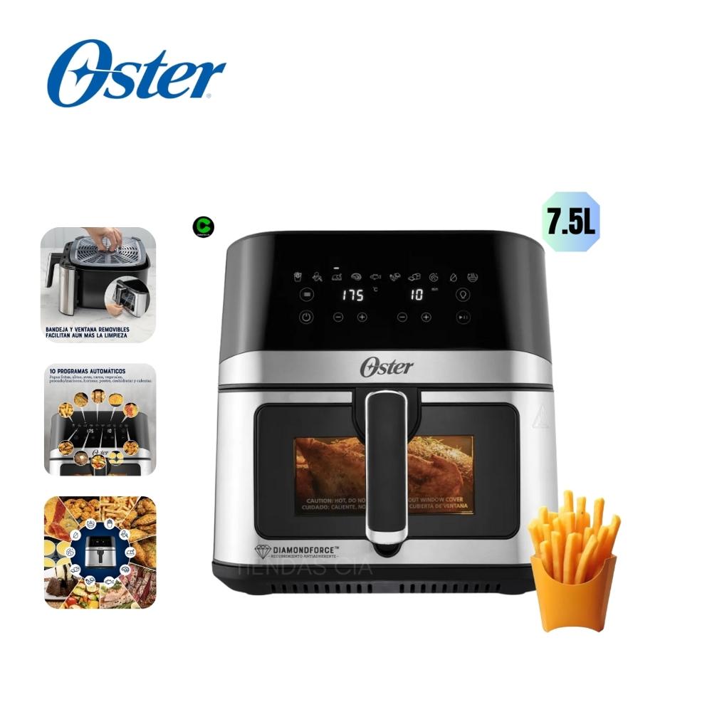 Oster® Freidora de Aire Digital, Recubrimiento DiamondForce, 7.5L CKSTAF75WDSSDF