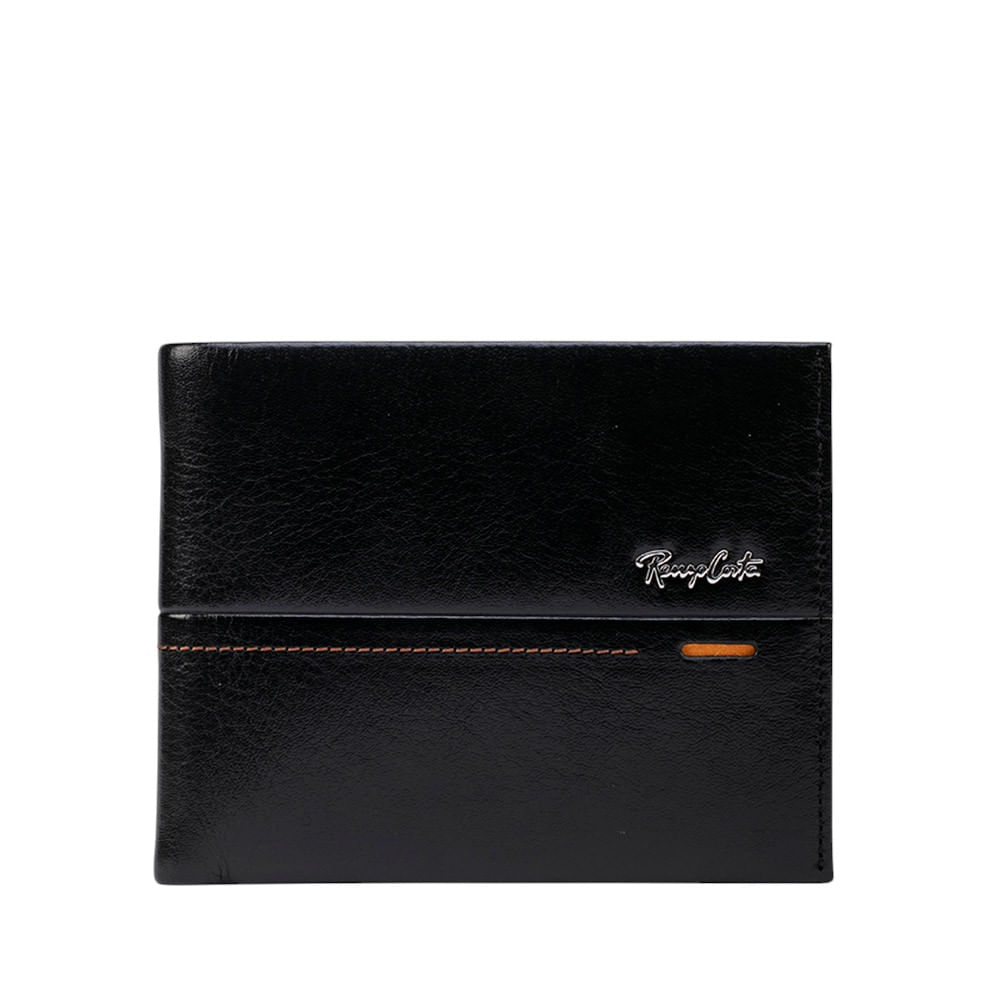 Billetera para Hombre con Detalle Exterior Renzo Costa Wlux 19 A6776 4502 1 Black 10 Camel